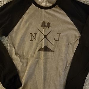 Scenic‎ New Jersey Raglan long sleeve t-shirt
